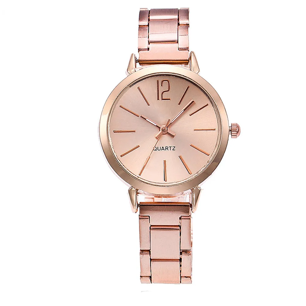 

luxury rose gold Quartz Wristwatches women Stainless Steel Band Strap simple Watch ladies Analog watches for women reloj mujer
