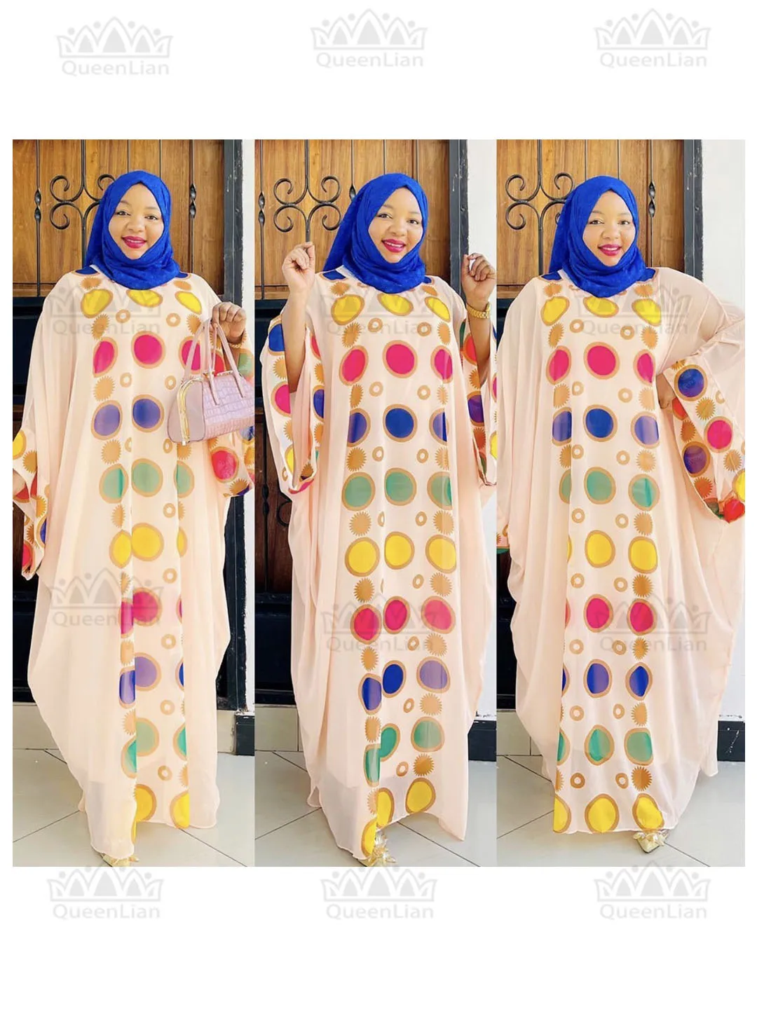 Африканский негабаритный двусторонний женский сарафан из двух частей |