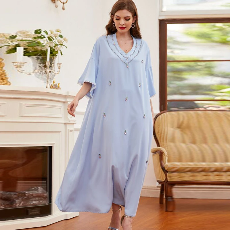 

Caftan Marocain Eid Mubarak Muslim Dress Women Abaya Dubai Moroccan Kaftan Turkish Dresses Islam Ramadan Abayas Djelaba Femme