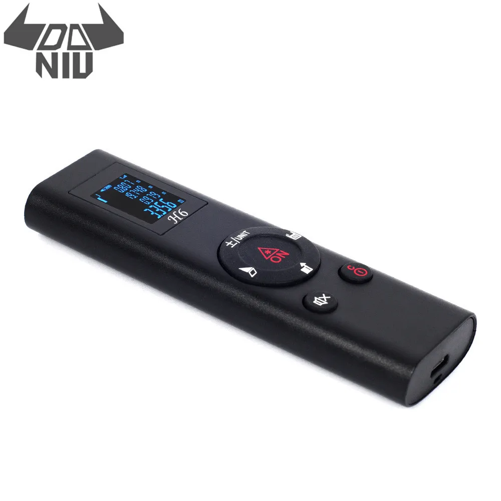 Измеритель расстояния DANIU портативный с USB-зарядкой 40 м цифровой лазерный
