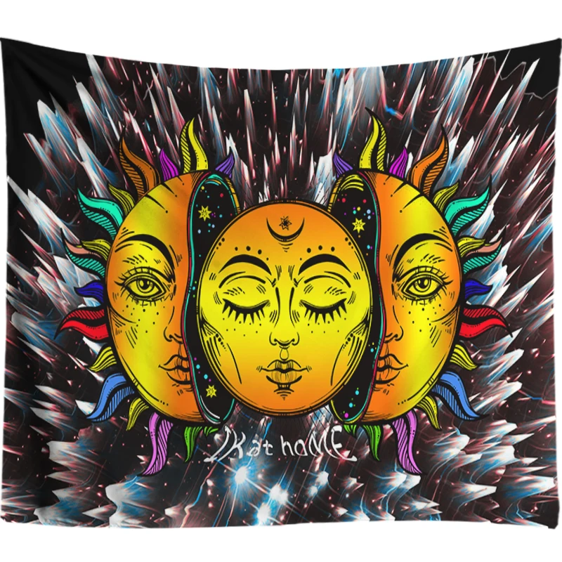 

Chic Sun Moon Tapestry Wall Hanging Hippie Witchcraft Tapiz Psychedelic Farmhouse Decor Tenture Tapisserie Beach Bohemian Custom
