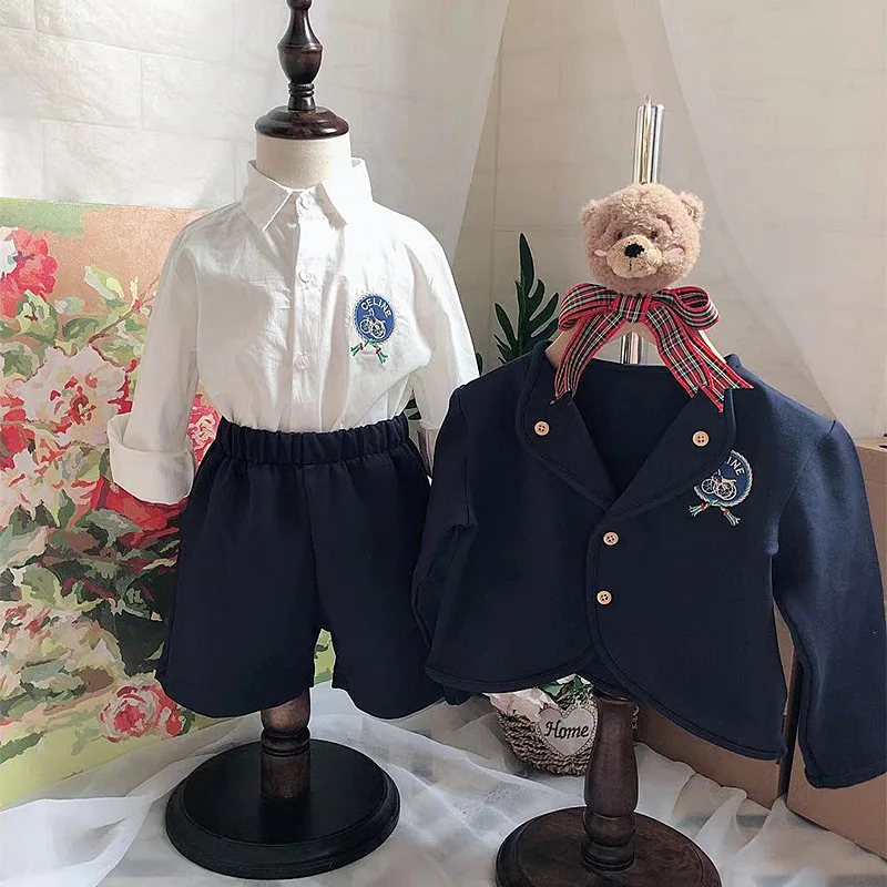 Коллекция 2019 года зимняя детская одежда в испанском стиле куртки и рубашки штаны