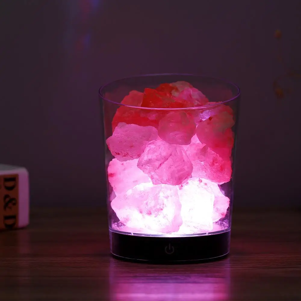 HobbyLane светодиодный светильник с USB кристаллом натуральный Гималайский Соляной