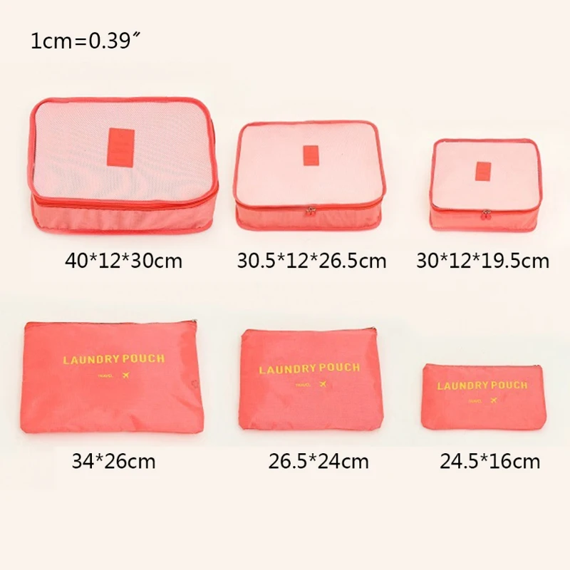 

6 Pcs Set Large Capacity Travel Storage Bag with Reinforced Zipper Duvets Blankets Sheets Stored Laundry Bag Clothes Box