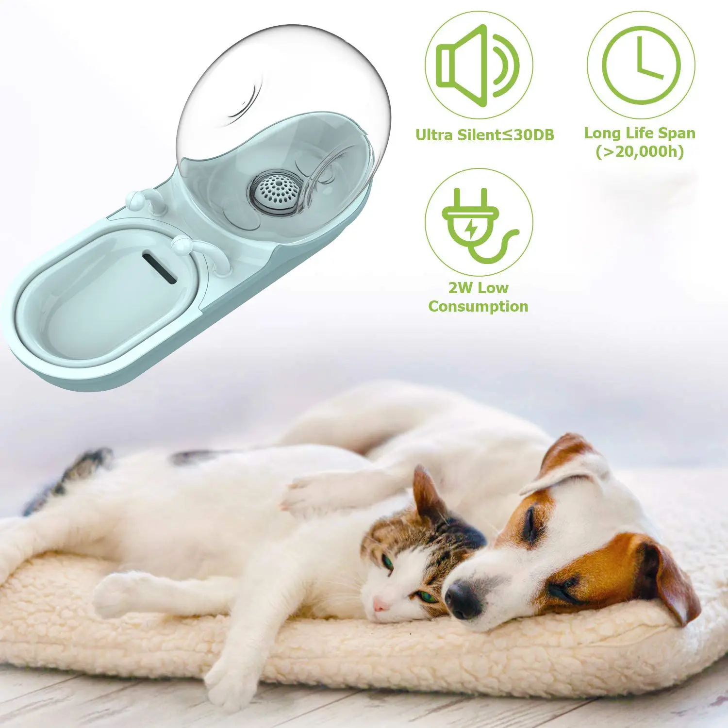 

MEOWS Pet Water Fountain 4.5L Capacity Snail-shaped Bowl Power Supply Dog Cat Slowly Drinking Bowl Pet Automatic Water Dispenser