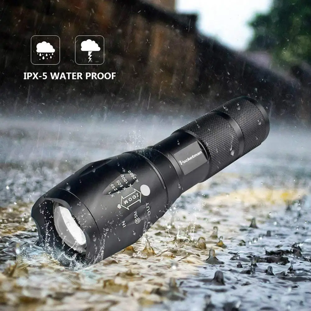 

30000 LM Ultra Bright Led flashlight Lanterna Led Torch T6/L2/V6 5 Switch Modes Zoomable Bicycle Light use 18650 Battery