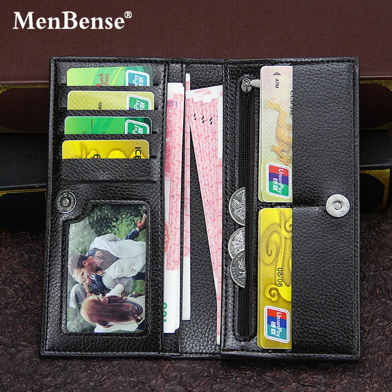 Vintage MenBense Men's Long Wallets Pu Leather Letter Print Hasp Money Bag Card Holder Coin Change Pocket Walets Clutch Handbag