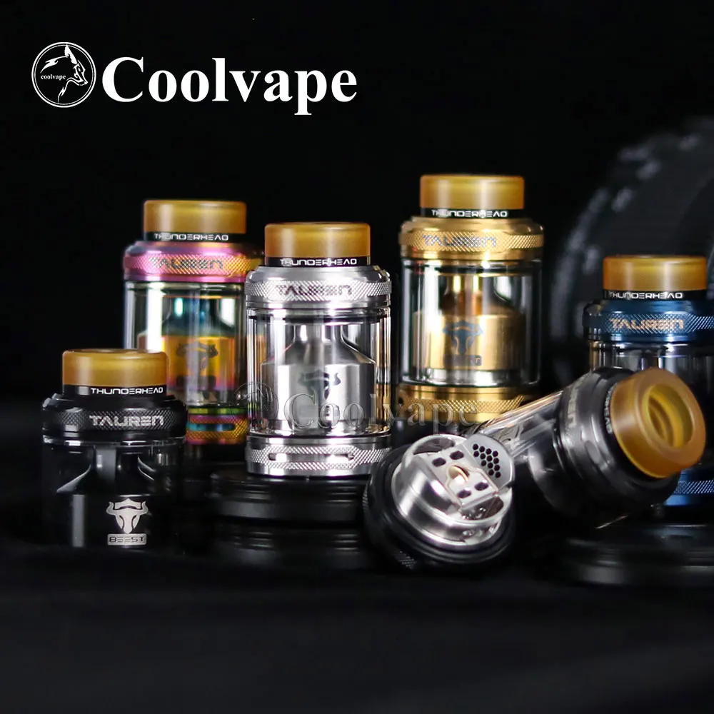 Coolvape 100% оригинальный Tauren Rta атомайзер емкостью 2 мл/4 5 мл MTL rta бак с 810 PEI Single/ Dual Vape vs