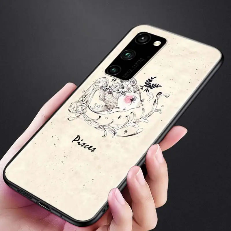 

Zodiac Signs Constellation for Huawei Honor 9A 9C 9S 9X 10 9 Lite 30 20 Pro 10i 8X 8 8A 7A 7C Pro Lite Black Phone Case
