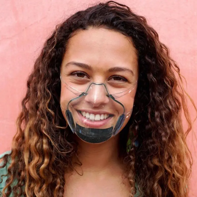 Transparent Face Shield Adults Durable Mask For Plastic Reusable Cover Mouth With Breathing Hole Kitchen Tools | Дом и сад