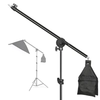2022photo studio adjustable cantilever stand cross arm with sand bag pivot clamp use for light stand accessories extension rod