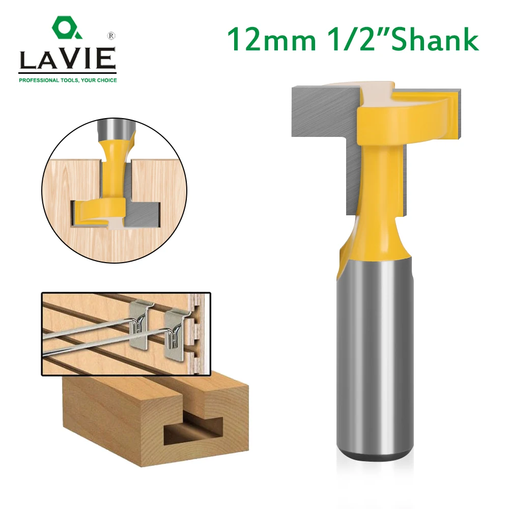LAVIE 12 мм 1/2 дюйма хвостовик Т-прорезь для ручки фреза Bit Tungsten Карбид прорезка