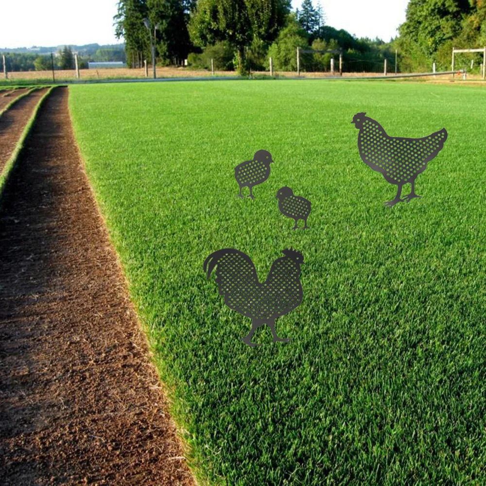 

Metal Animal Garden Chicken Sign Acrylic 4pcs Festival Gifts Hen Rooster