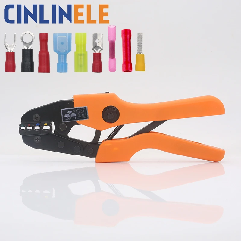 

Insulation Terminals Save Effort Crimping pliers 6.0mm 9Inch Rugged Crimp Dies Set Ratcheting Wire Crimping Tools Electrical