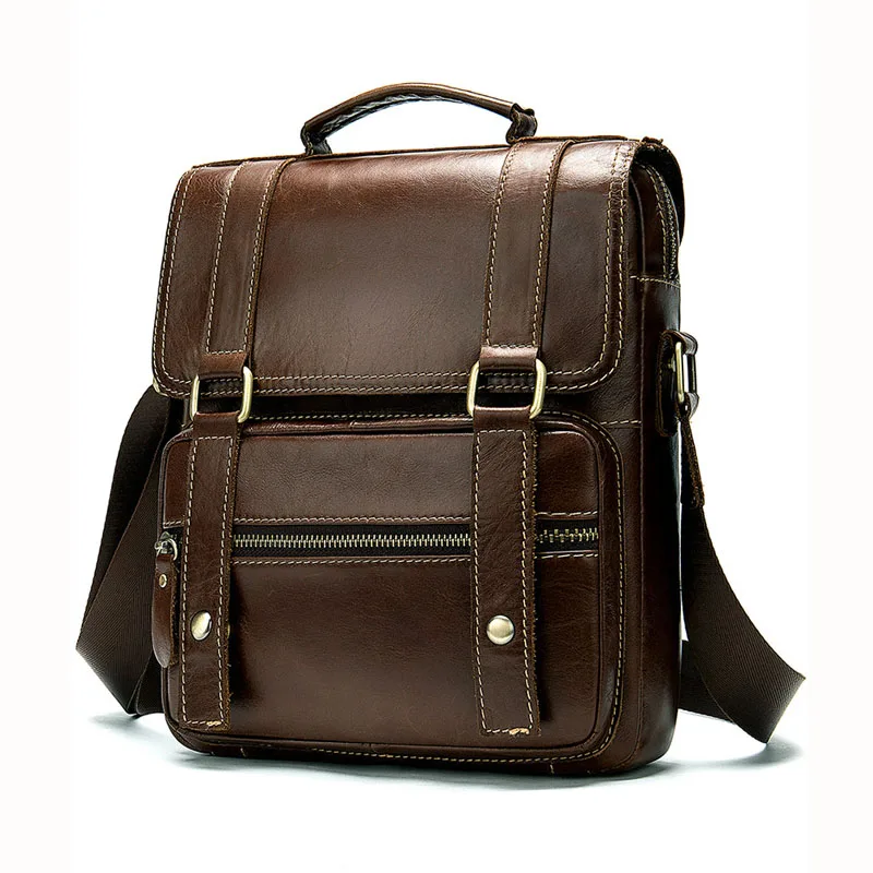 BOLEKE Leather Mens Shoulder Bags Vintage Men Messenger Crossbody Small Men's Bag Handbag For | Багаж и сумки