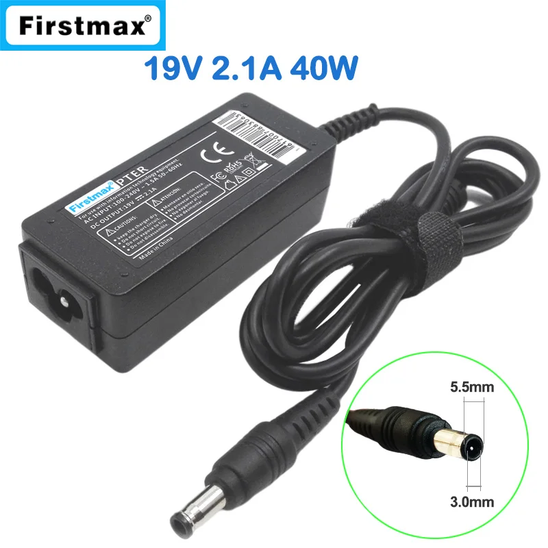 40W 19V 2.1A AC power adapter for Samsung N100 N102 N102S N108 N110 N120 N128 N130 N135 N140 N140 N143 plus N143P charger