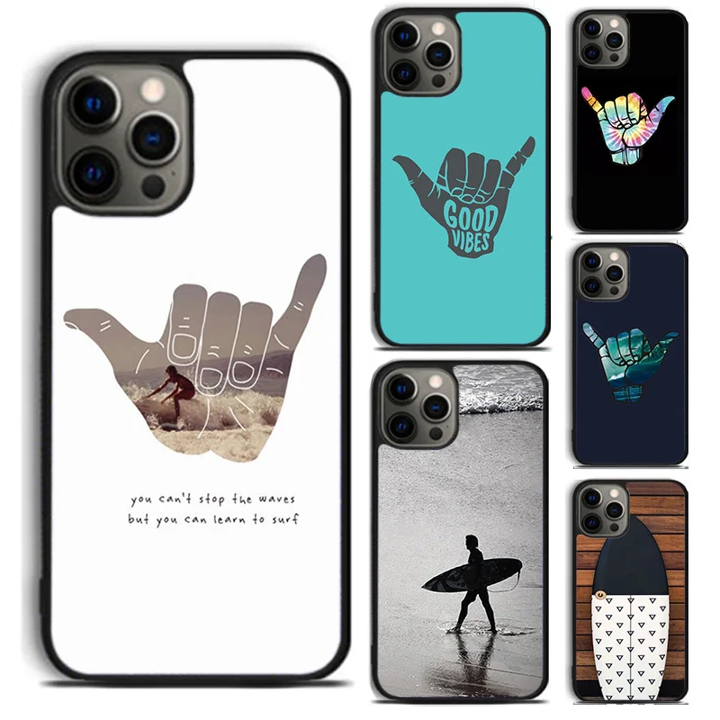 Surfer Surf Hang Loose Shaka phone Case Cover For Apple 5 6 7 8 Plus XR XS SE2020 iPhone 14 11 12 13 mini Pro Max Galaxy S21 S22