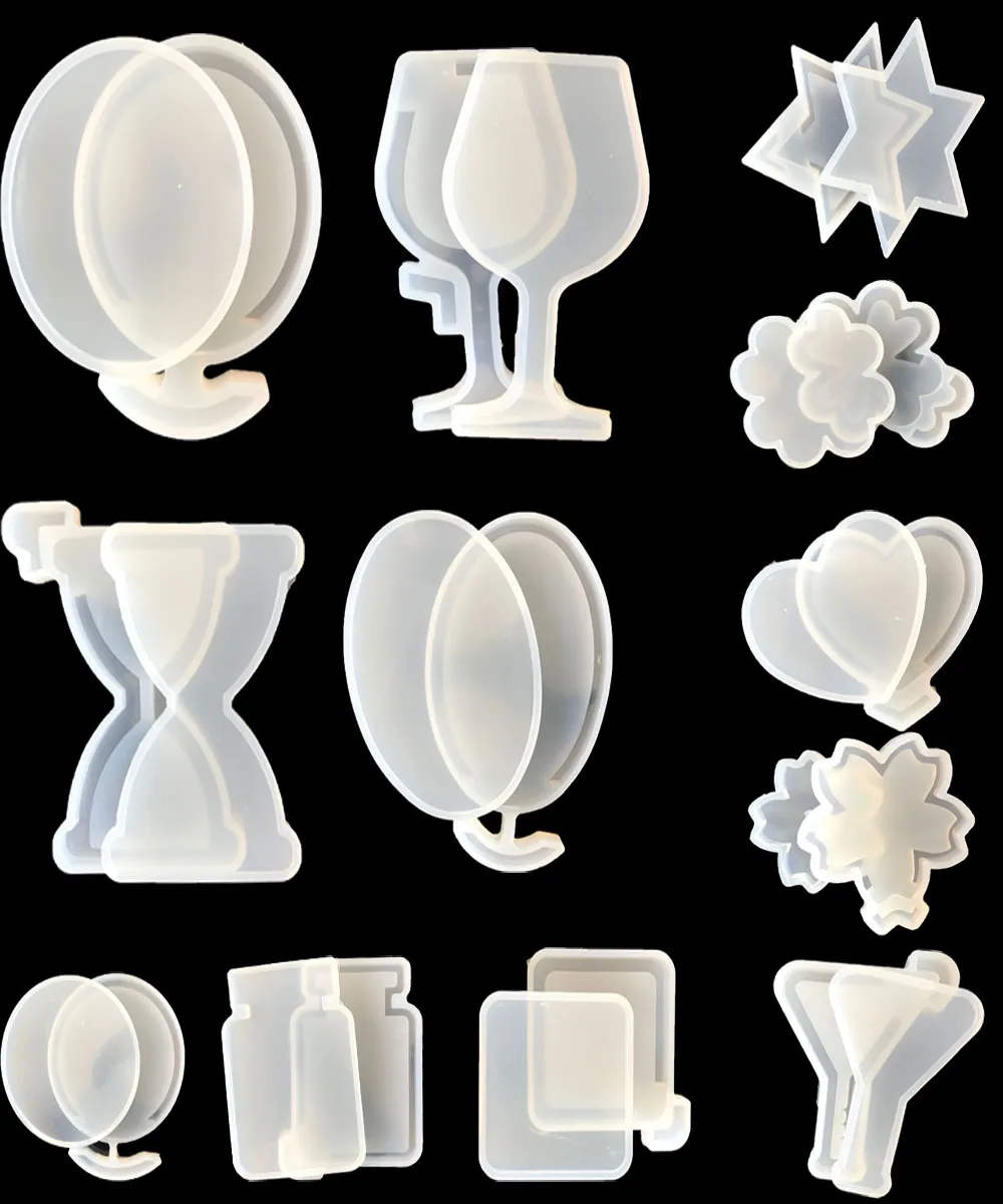 Popular1PC 12 видов конструкций Жидкая силиконовая форма для изготовления Pedant