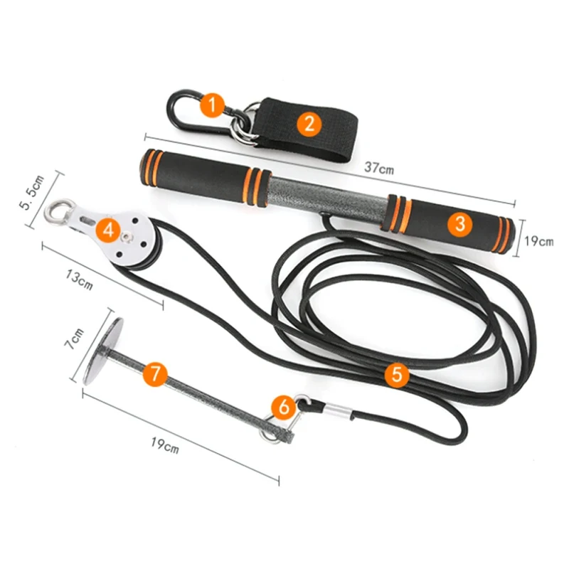 

Fitness Pulley Cable System DIY Loading Pin Lifting Triceps Rope Machine Workout Adjustable Length Home Gym Sport Accessories
