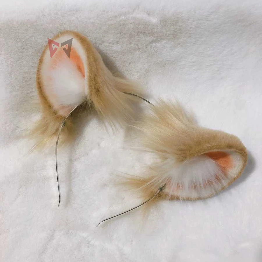 

Новый ручной работы коричневого цвета Мышь медвежьими ушками, повседневное Хлопковое платье, Hairhoop повязка на голову для Лолита Косплэй кос...