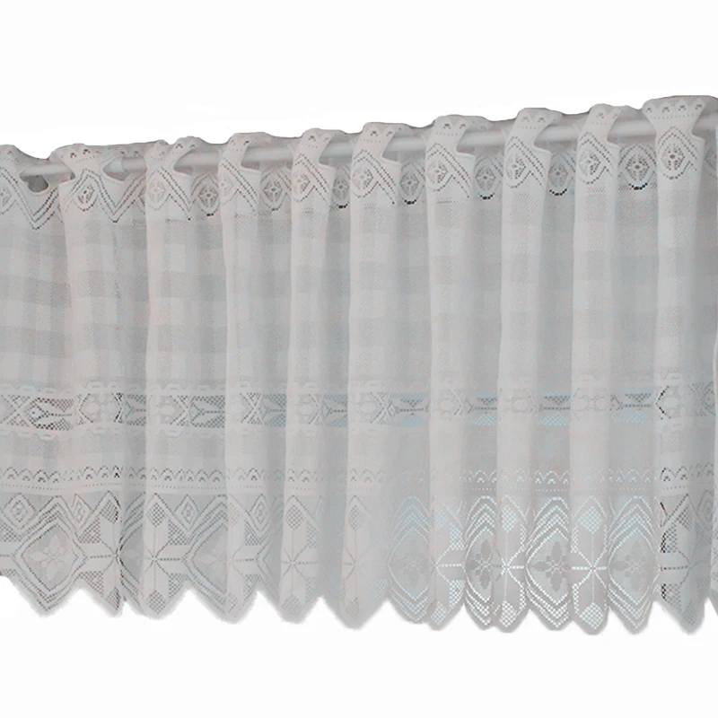 Сетчатая белая марлевая занавеска на окна для кухни кафе комнаты небольшие