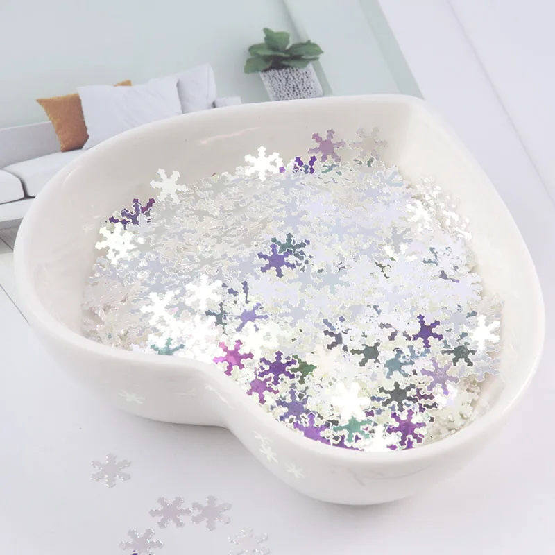 Ультратонкие блестки в виде снежинок 6 мм матовые домашних животных для