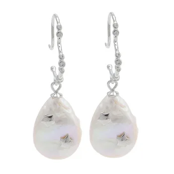 

Japanese and Korean style new fashion simple ins temperament pearl earrings S925 silver earrings female