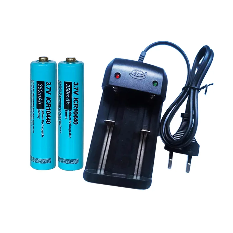 

2Pcs PKCELL ICR 10440 Lithum Rechargeable Battery 3.7V 350mah With 2Slots Smart Charger Charge Li-ion 18650 10440 14500 17500