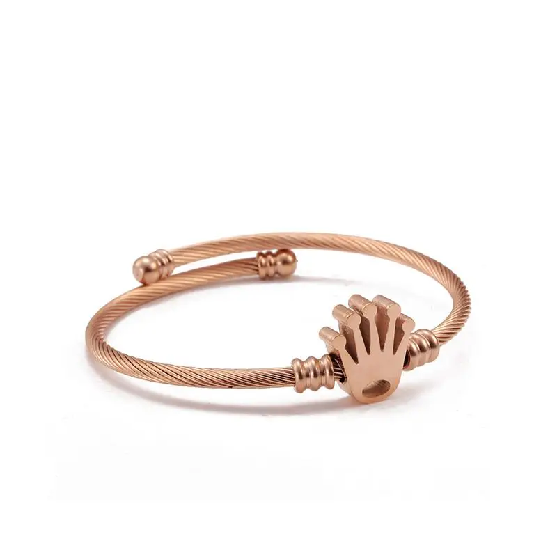 Браслеты из нержавеющей стали с подвеской в виде короны для мужчин и женщин |