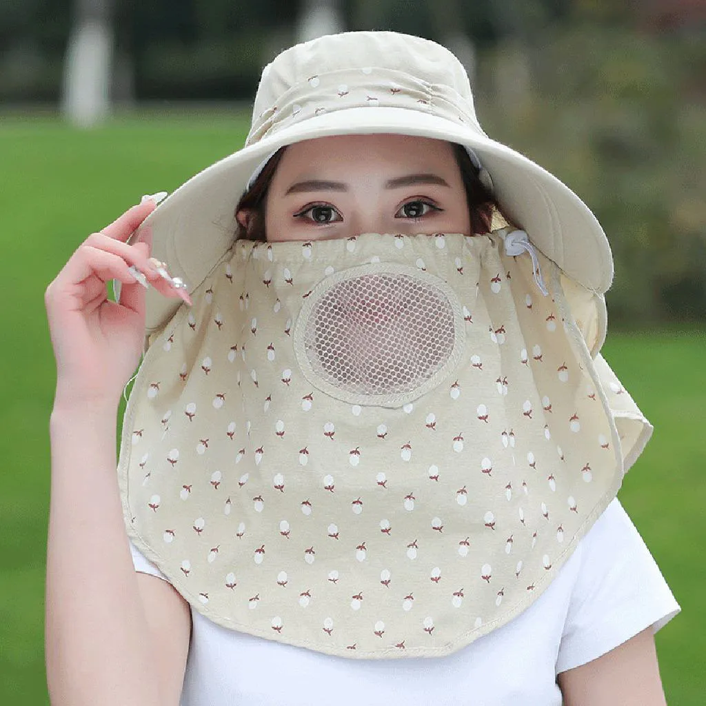 

Sun Hat for Women Sunhat Summer Outdoor Quick-drying Sunscreen Sun Hat Fishing Breathable Sun Hats Female Face Mask Hat Women
