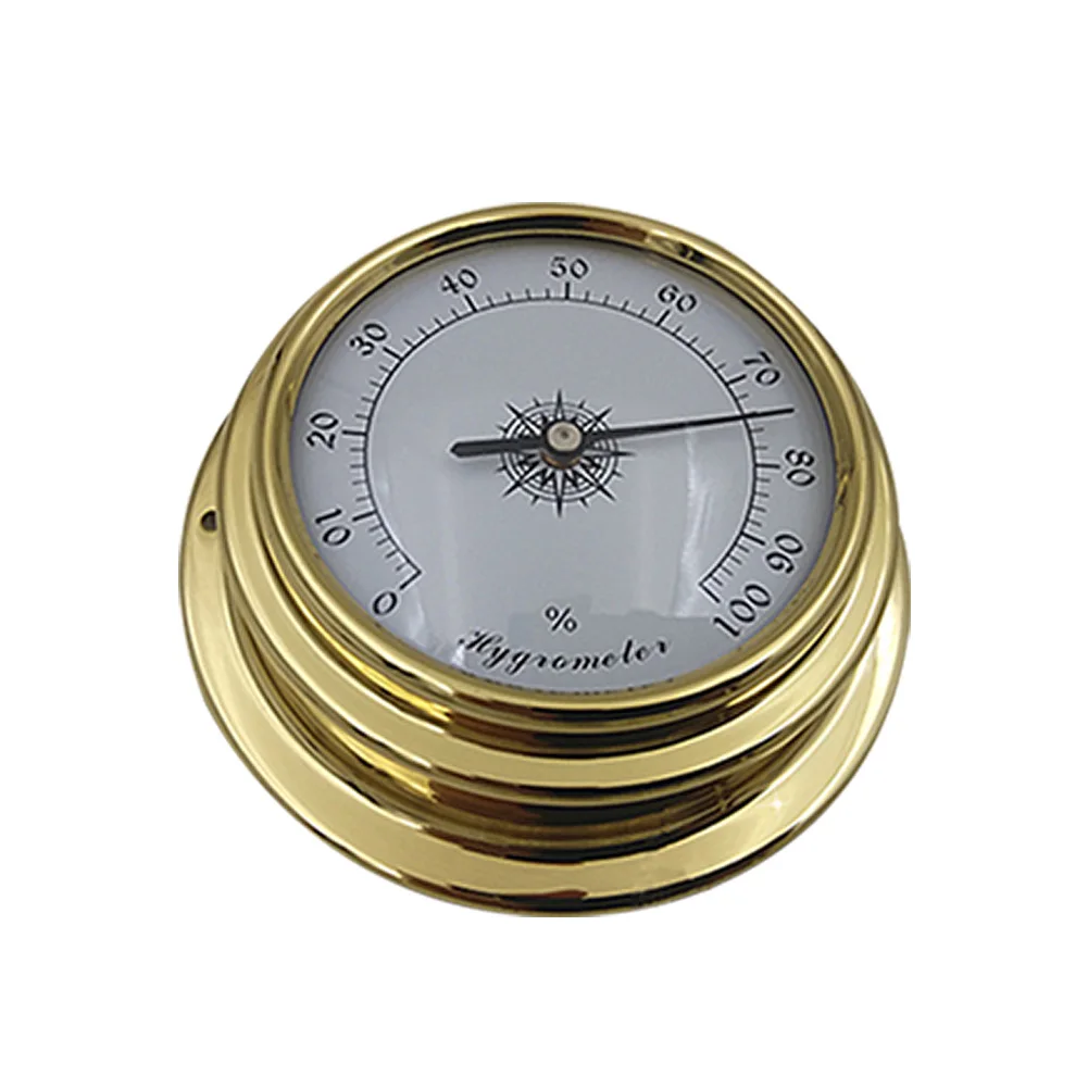 

4pcs Boat Wall Mounted Barometer Clock Marine Tool 98mm Thermometer Hygrometer Weather Station Set Portable Kit Accessories Mini