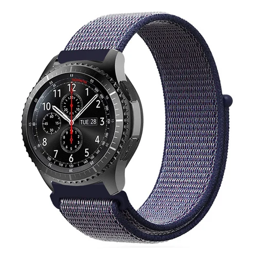 Midnight blue Gear s3 22 мм ремешок для samsung galaxy watch 46 мм 42 мм ремешок для часов gear s2 20 мм спортивный нейлоновый amazfit gtr huawei аксессуары для часов - Цвет ремешка: Midnight blue