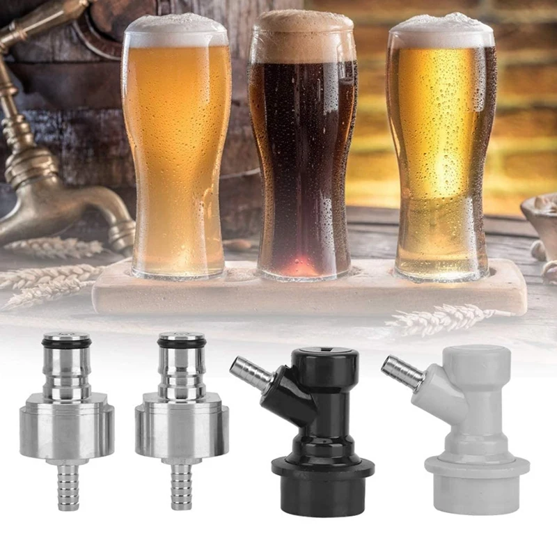 

Beer Brewing Carbonation Cap with 5/16inch Barb Ball Lock Disconnect Set,Fit Cola Beer& Most of Soft Dring Pet Bottles