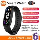 Модель 2021, умные часы глобальная версия M6, мужские и женские умные часы, спортивный браслет для фитнеса для IOS, Apple, Xiaomi, умные часы PK Mi Band