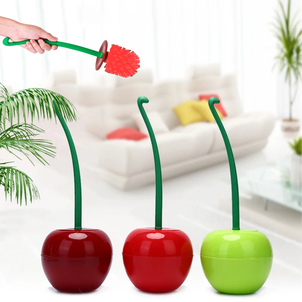 Красивая щетка для туалета в форме вишни уборки дома с длинной ручкой чистки