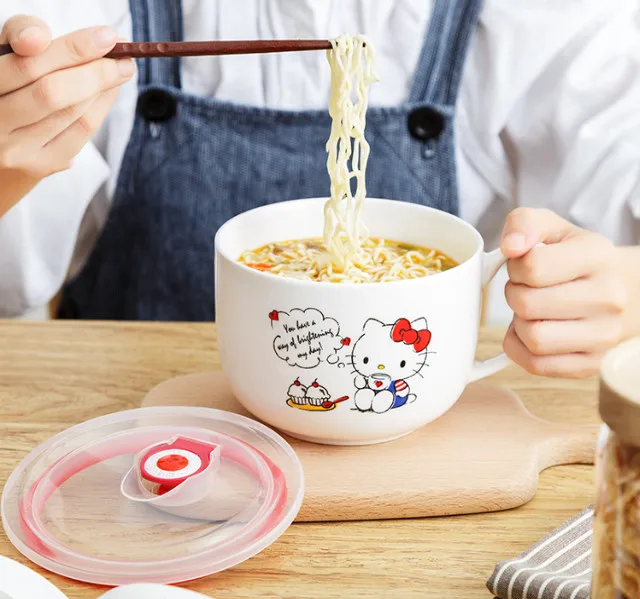 830 мл столовая посуда керамическая миска с крышкой для котенка подарок кухонные