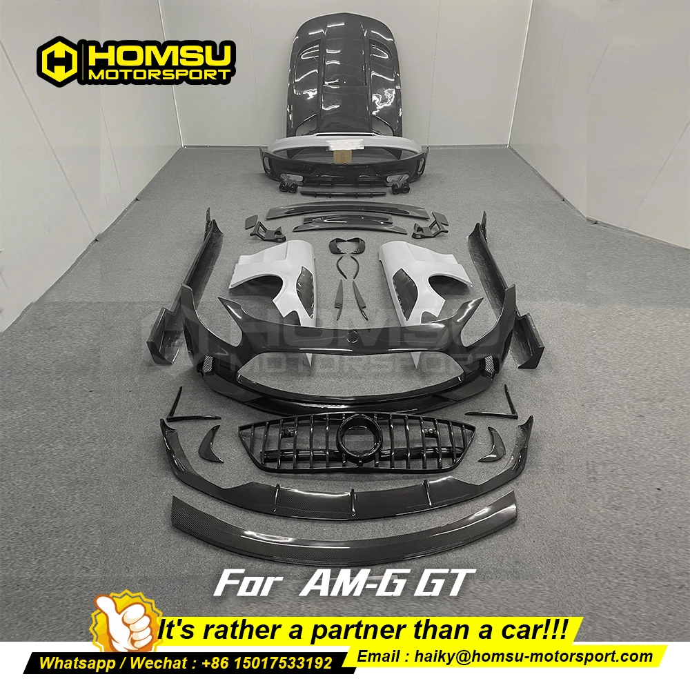 Комплект для сухого кузова автомобиля из углеродного волокна BS style передний