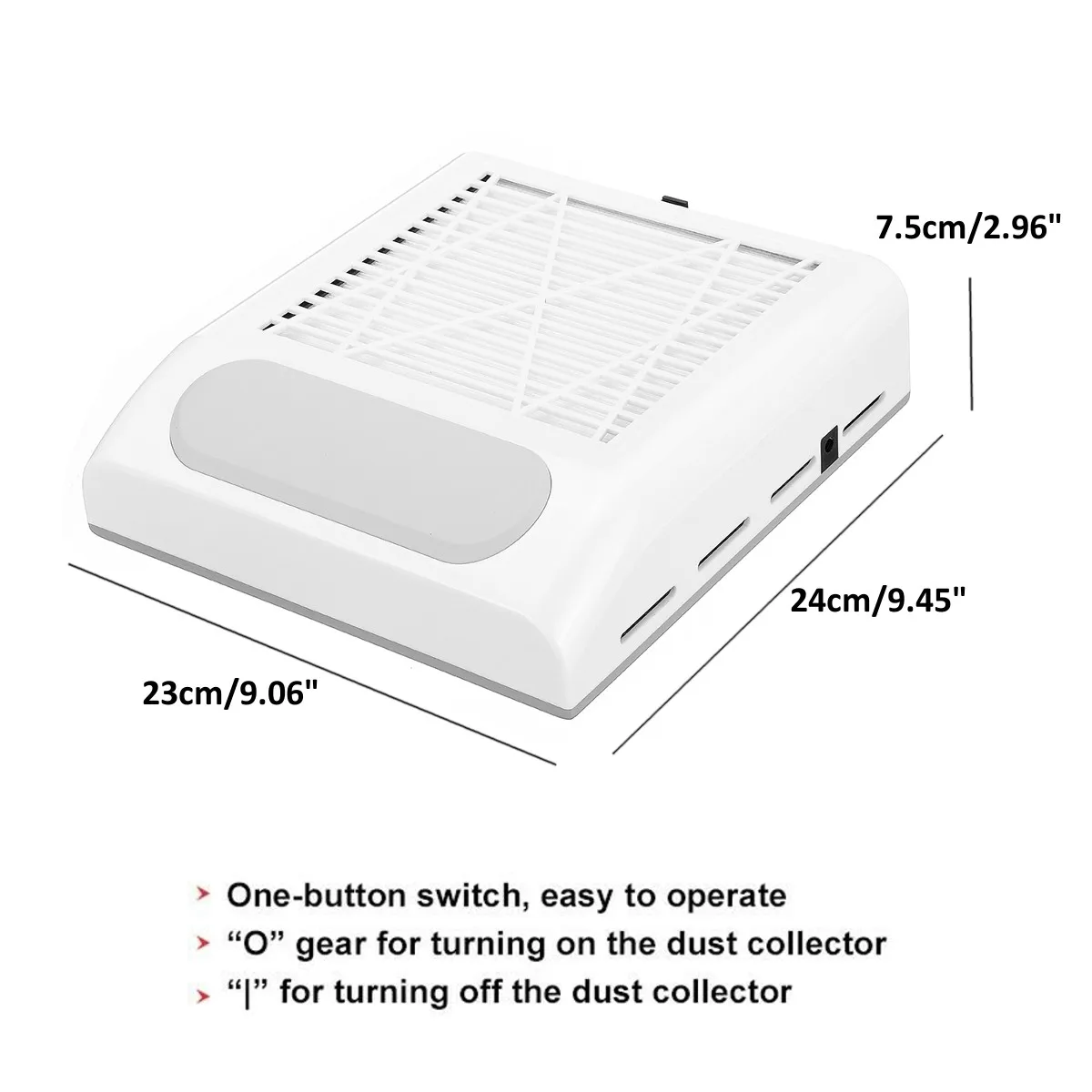 

80W Powerful Nail Suction Dust Collector Large Size Strong Nail Vacuum Cleaner Machine Low Noisy Salon Tool