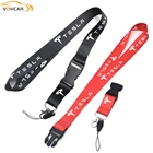 Автомобильный шейный ремешок для Tesla аксессуары для автомобильных ключей ID Holder шнурок для сотового телефона Lanyard Anti-lost