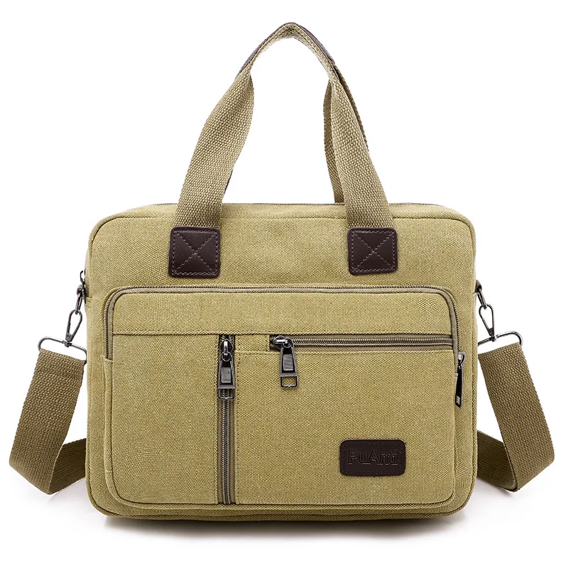 Business Men Canvas Briefcase Women Fashion Travel Bag Male Messenger Crossbody Bags Shoulder Bags Pack School Bags XA507F