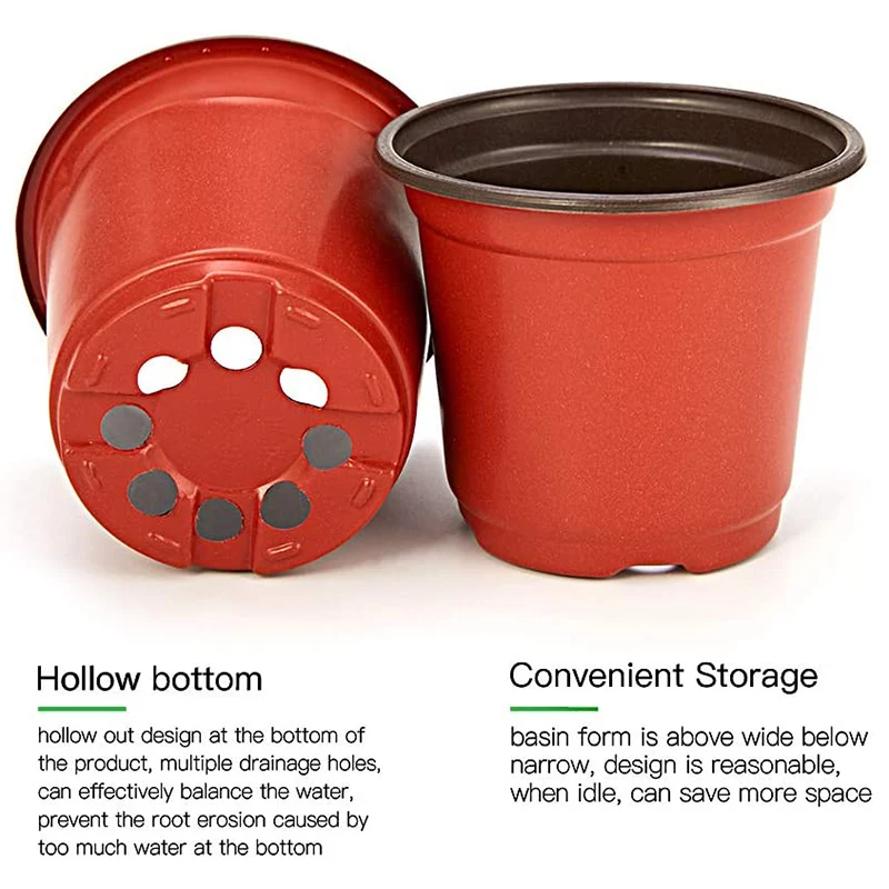 

200 Packs of 4-Inch Plastic Plant Nursery Pots with 200 Plant Labels, Seedling Flower Containers