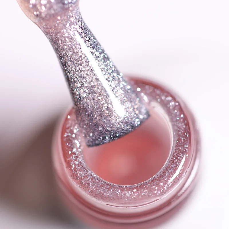 Гель-лак для ногтей BORN PRETTY с блестками 6 мл УФ-гель розовый золотой серебристый