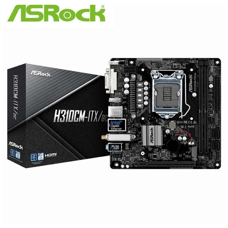 ASROCK / ASRock H310CM ITX AC DRR4 32 Гб LGA1151 поддерживает 9100 9100F 9400F 9600|Материнские платы| |