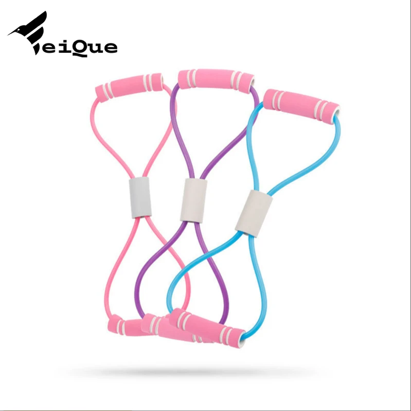 

Figure-of-eight puller, silicone, fitness beauty, back training, yoga elastic band, tpe figure-shaped pull rope, chest expander