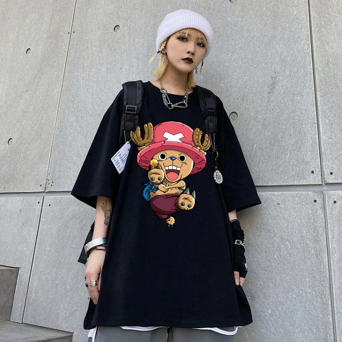 Футболка унисекс с коротким рукавом принтом Луффи | Женская одежда