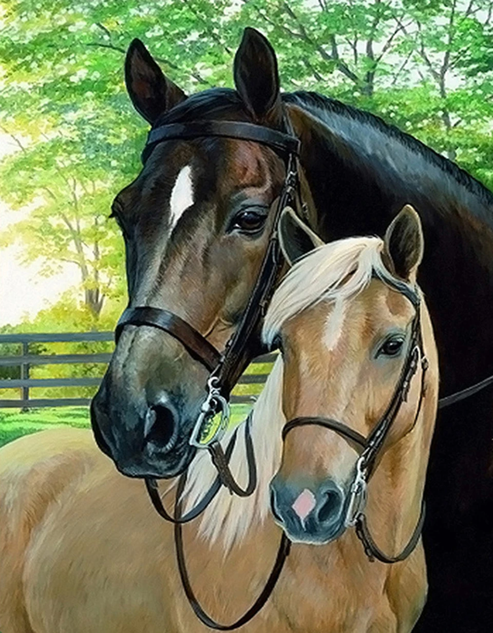 Алмазная картина лошади 5D DIY Полная квадратная вышивка Животные крестиком Стразы