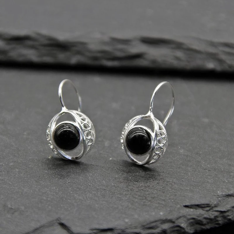 Серьги в этническом стиле серебряные украшения с узором ретро | Украшения и