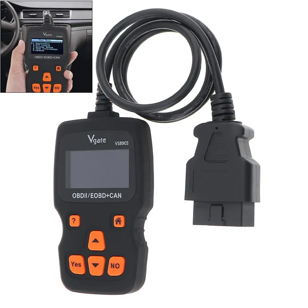 VGATE VS890 универсальный OBD2 / EOBD + CAN автомобильный считыватель кодов автоматический