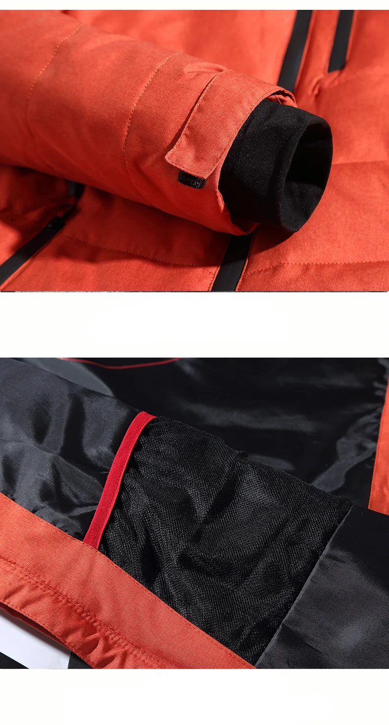 Мужская зимняя куртка на белом утином пуху высококачественное ветрозащитное