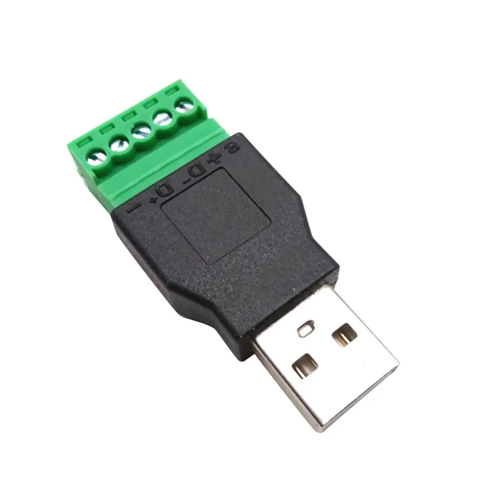 Мини USB папа/Мама на 5 контактный винтовой терминал 5P с защитным зеленым